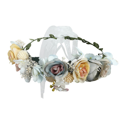 Molans Spring Bohemian Flower Crowns Beach Hawaii Floral Garland Romantic Faux Rose Wedding Wreaths New Flower Headband