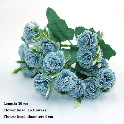 Blue variety autumn fake tea rose peony silk flower autumn gerbera daisy fake flower plastic DIY wedding home accessories