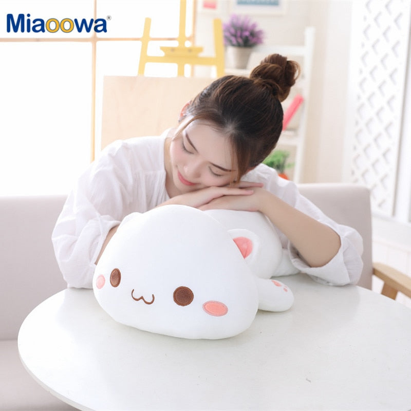 35cm Kawaii Lying Cat Plush Toys Stuffed Animal Cute Cat Doll Lovely Pillow Plushies Soft Cartoon Cushion Kid Christmas Gift