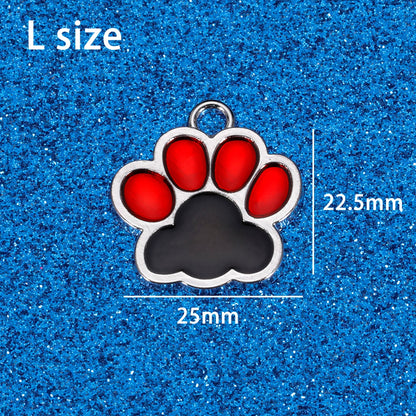 Personalized Dog Cat Tags Engraved Cat Dog Puppy Pet ID Name Collar Tag Pendant Pet Accessories Paw Glitter Pendant