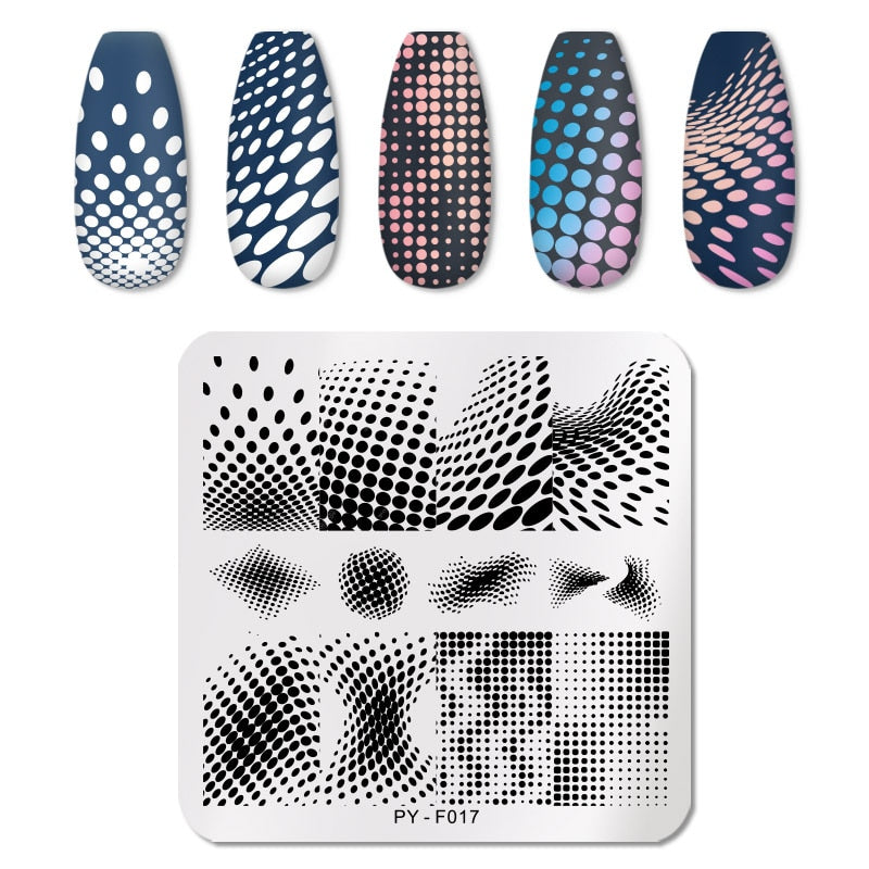 PICT YOU Rose Flower Nail Stamping Plates  Line Pictures Nail Art Plate Stamp Template Marble Leaves Image Printing Plates Tools