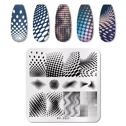 PICT YOU Rose Flower Nail Stamping Plates  Line Pictures Nail Art Plate Stamp Template Marble Leaves Image Printing Plates Tools
