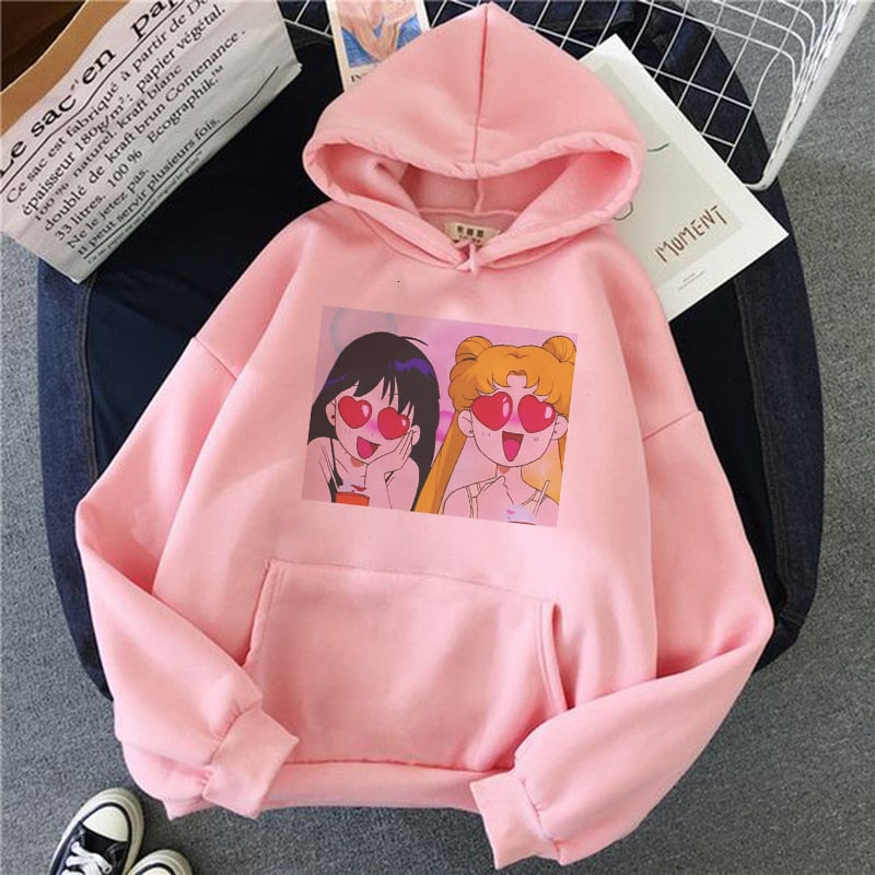 women hoodie kawaii funny ulzzang Sweatshirt harajuku korean style Graphic female clothes Hoodies fashion grunge