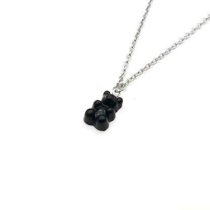 Handmade 33 Colors Cute Judy Cartoon Bear Chain Necklaces, Candy Color Pendant For Women&Girl Daily Jewelry Party Gifts