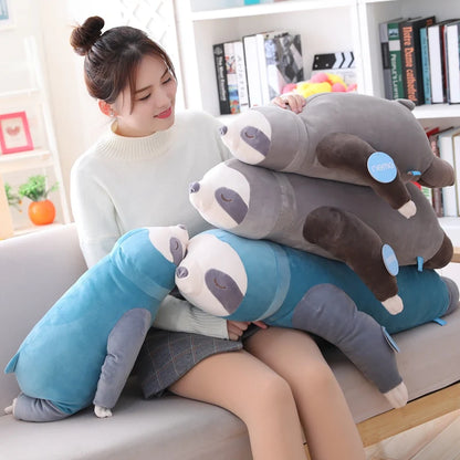 GIANT Sloth Stuffed Animal 100cm Cute Kawaii Lazy Sleeping Three-Toed Sloth Plush Toy Soft Doll Plushies Pillow Children Kids Birthday Gift