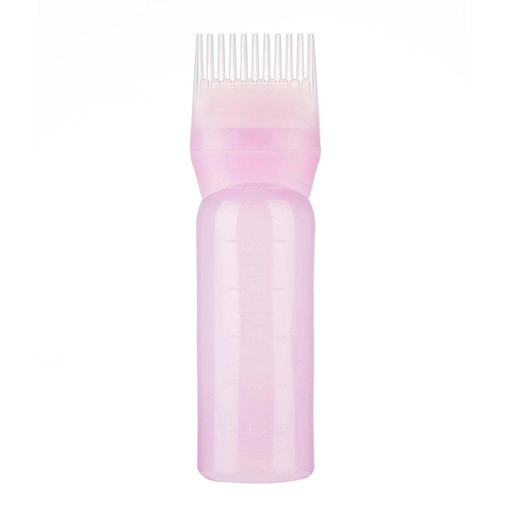 120ml Multicolor Plastic Hair Dye Refillable Bottle Applicator Comb Dispensing Salon Hair Coloring Hairdressing Styling Tool