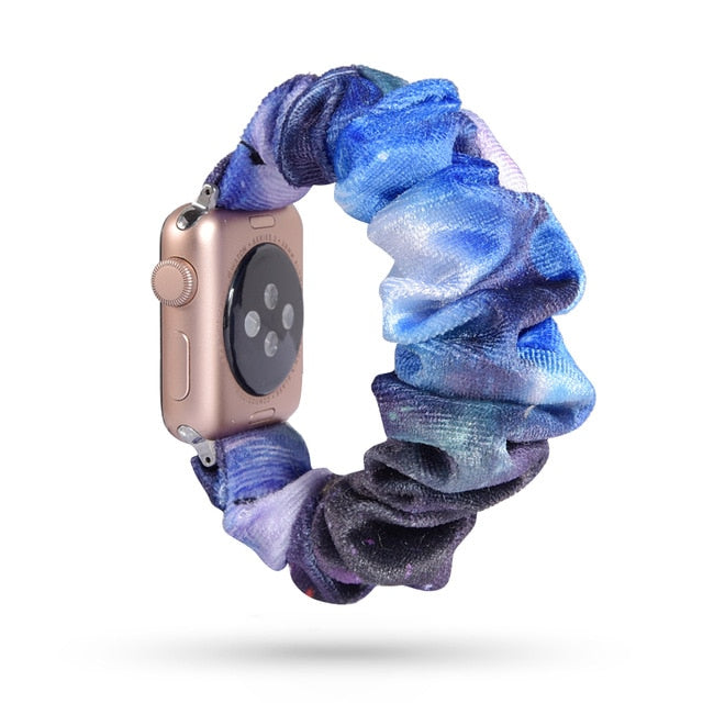 Scrunchie Elastic Watch Straps Watchband for Apple Watch Band Series 7 6 5 4 38mm 40mm 42mm 44mm for iwatch 45/41mm Bracelet