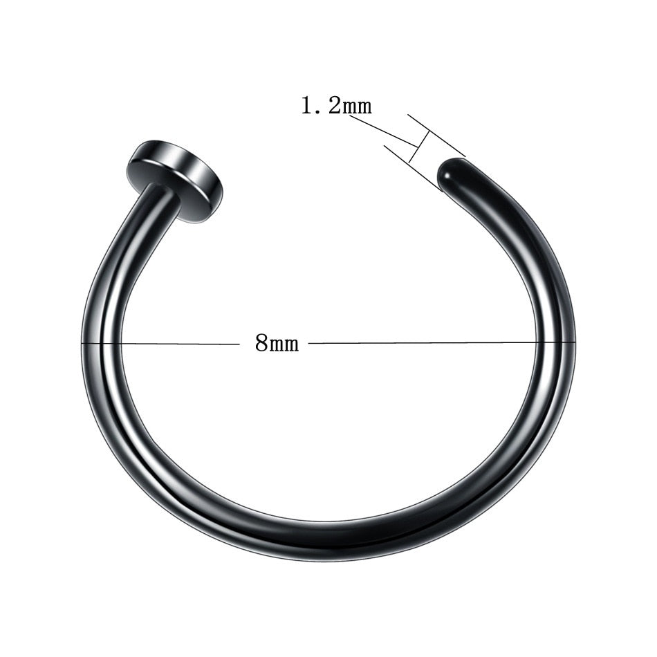 Fake Nose Ring Lip Ring C Clip Lip Piercing Burun Nose Rings Hoop Women Neuspiercing Body Jewelry Earrings