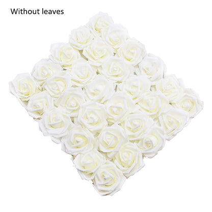 10/20/30 Heads 8CM Artificial PE Foam Rose Flowers Bride Bouquet Flower For Wedding Party Decorative Scrapbooking DIY Flower