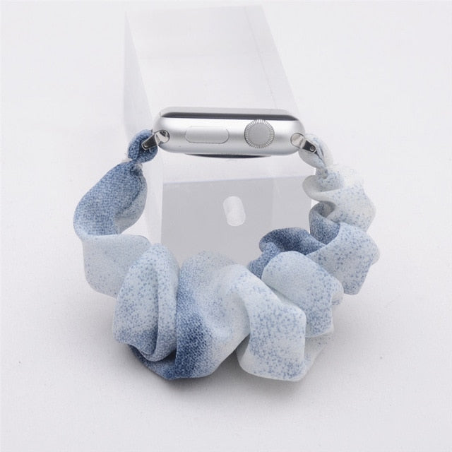 Scrunchie Elastic Watch Straps Watchband for Apple Watch Band Series 7 6 5 4 38mm 40mm 42mm 44mm for iwatch 45/41mm Bracelet