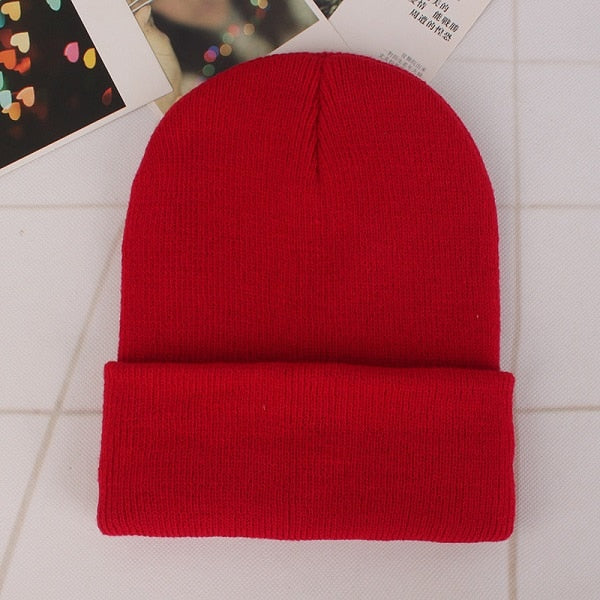 Winter Hats for Woman New Beanies Knitted Fluorescent Cute Hat Girls Autumn Female Beanie Caps Warmer Bonnet Ladies Casual Cap