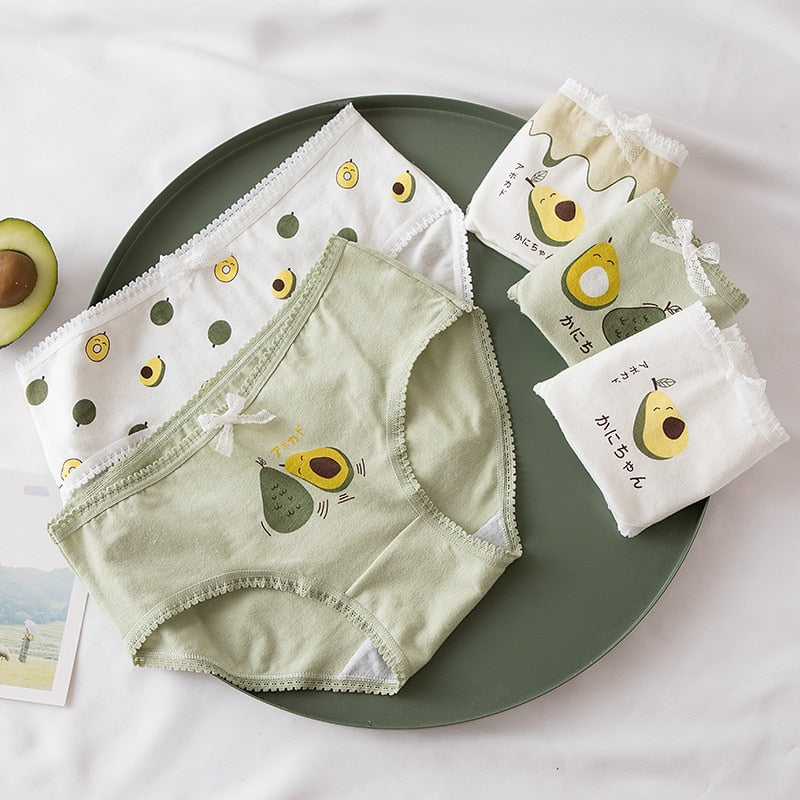 5Pcs/set Cotton Panties for Women Girl Briefs Underwear Plus Size Cute Soft Short Pantys Lingerie Female Ladies Underpants