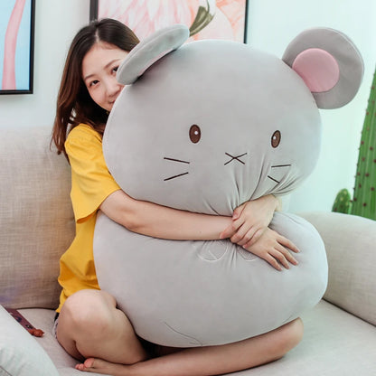 Inspired by Giant Squishmallows Plush 40-80cm Kawaii Animal Shiba Inu Dinosaur Rabbit Mouse Toys Cartoon Stuffed Soft Pillow Back Sofa Cushion For Girls Kids