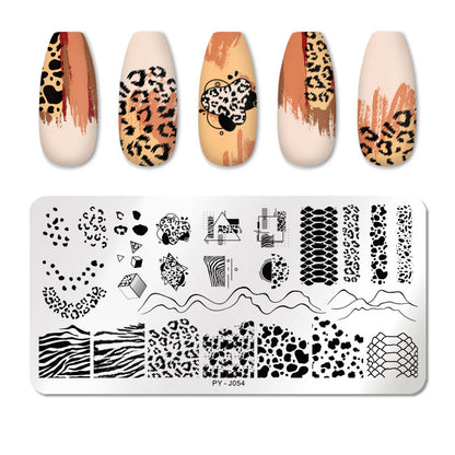 PICT YOU Rose Flower Nail Stamping Plates  Line Pictures Nail Art Plate Stamp Template Marble Leaves Image Printing Plates Tools