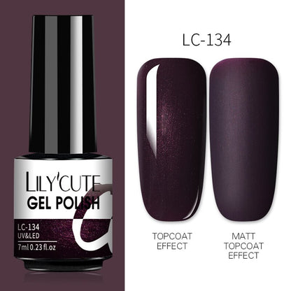LILYCUTE 7ML Gel Nail Polish Nude Vernis Semi-Permanent Nail Polish For Nails Soak Off UV LED UV Gel DIY Nail Art Gel Varnishes