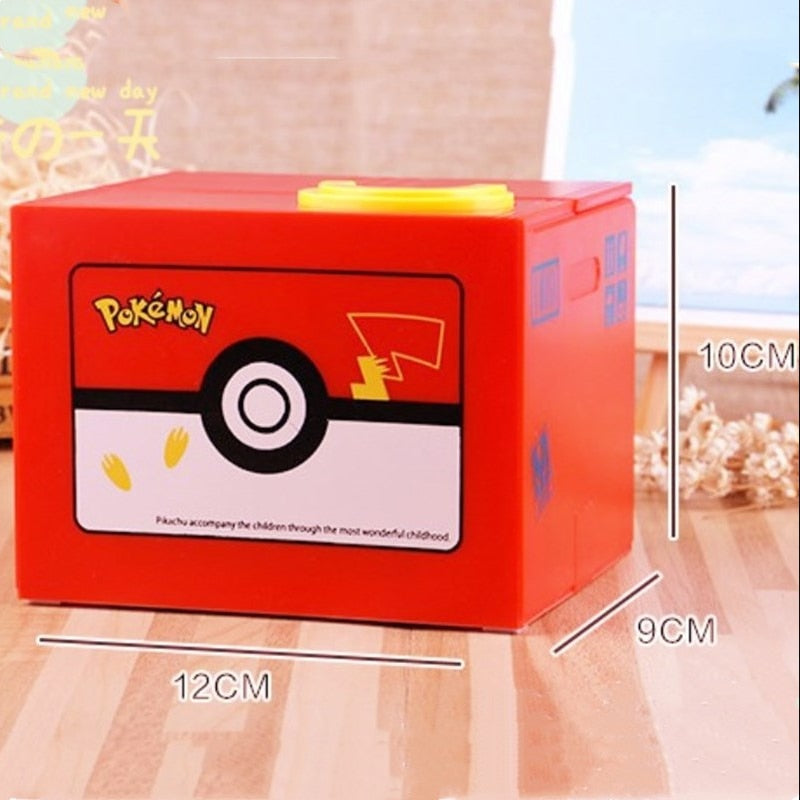 Pokemon Piggy Bank Action Figure Anime Cartoon Pikachu Electronic Plastic Money Box Steal Coin Piggy Bank Pokémon Kid Toys Gift