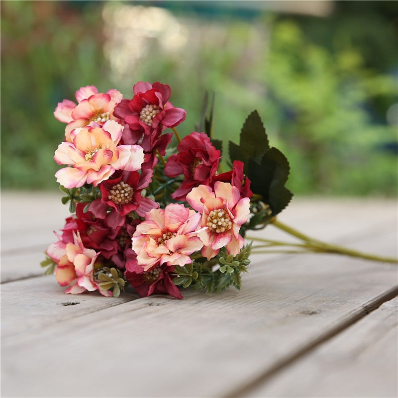 7 forks / bouquet peony fake flower silk flower peony bouquet wedding home decoration fake peony rose