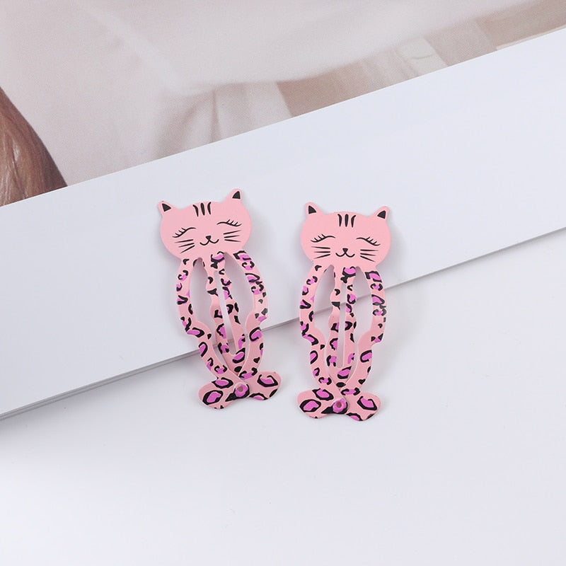 New Girls Cartoon Pattern Hairpins Cute Animal Rainbow Sweet Hair Clips Kids BB Clips Hair Accessories Fashion Barrettes Gift