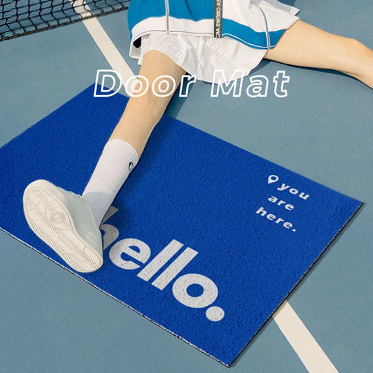 Porch Creative Design Door Mat Carpet PVC Anti-slip Mat Silk Loop Can Be Cut Custom Home Mat Carpet Small Size Entrance Door Mat