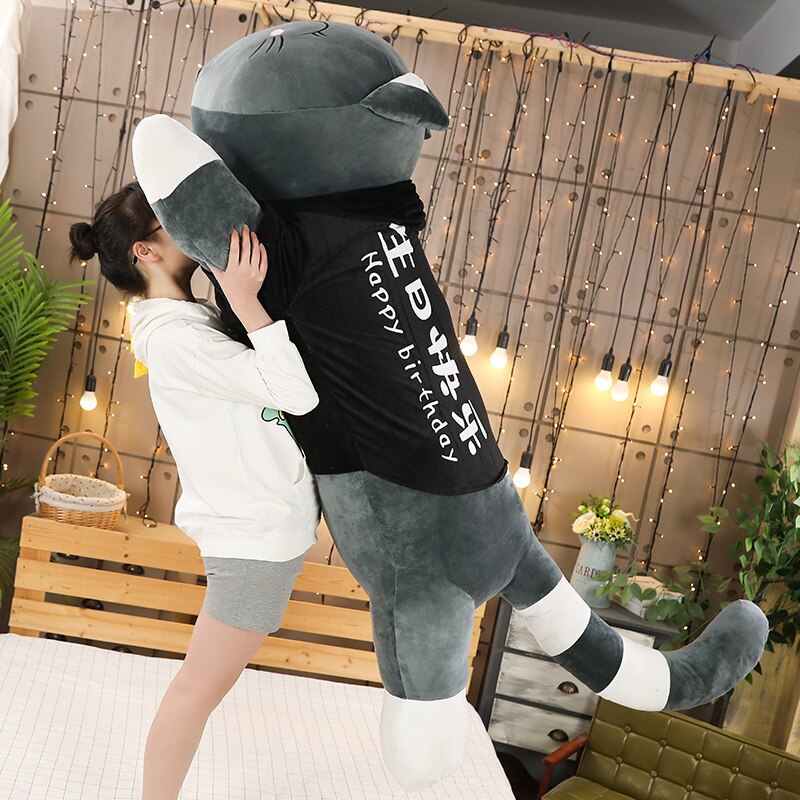 110cm Big Cute Giant Cat Plush Toy Soft Cartoon Stuffed Animal Plushies Doll Sofa Bed Pillow Cushion Girl Kid Birthday Gift