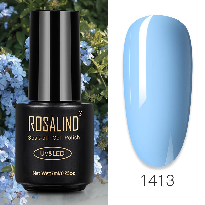 ROSALIND 7ML Gel Polish Glitter Nail Polish All For Nails Manicure Nails Art Base Top Coat UV Semi Permanent Gel Varnishes