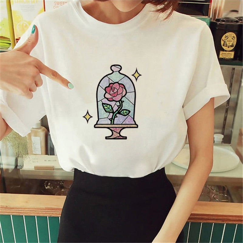 Hot Spring Summer Little Prince Graphic Women's T-Shirt Little Prince Graphic Tees Vouge Shirts For women O-Neck Short Sleeve