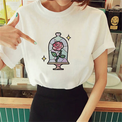 Hot Spring Summer Little Prince Graphic Women's T-Shirt Little Prince Graphic Tees Vouge Shirts For women O-Neck Short Sleeve