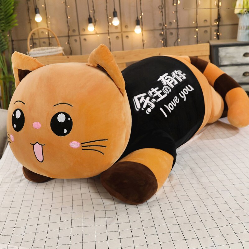 110cm Big Cute Giant Cat Plush Toy Soft Cartoon Stuffed Animal Plushies Doll Sofa Bed Pillow Cushion Girl Kid Birthday Gift