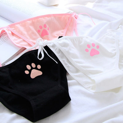 Lolita Cute Cat Paw Blue White Striped / Pink White Striped Stockings Underpants Lolita Girl Anime Women Coaplay Long Socks