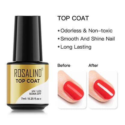 ROSALIND 7ML Gel Polish Glitter Nail Polish All For Nails Manicure Nails Art Base Top Coat UV Semi Permanent Gel Varnishes