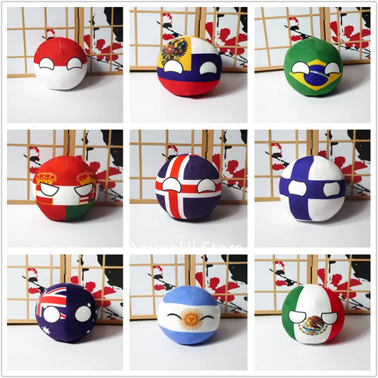 Polandball Plush Dolls Australia Poland Brazil Belarus Mexico Portugal Countryball Stuffed Pillow Toys Bag Pendant Cosplay Gift