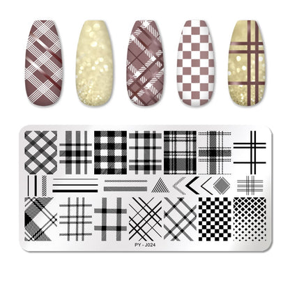 PICT YOU Rose Flower Nail Stamping Plates  Line Pictures Nail Art Plate Stamp Template Marble Leaves Image Printing Plates Tools