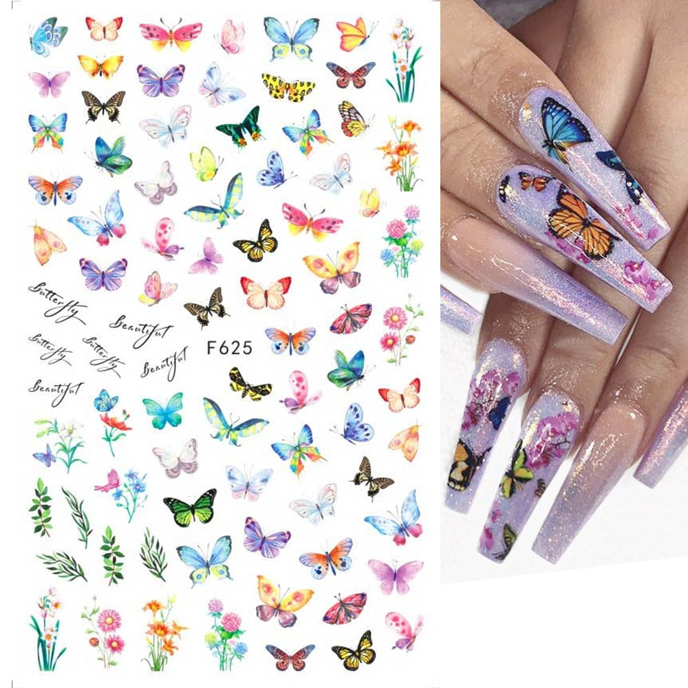 3D Valentine Sticker for Nails Cute Cartoon Lover Sliders for Nail Gang Girl DIY Design Decals Manicure Nail Art Decor GLF106