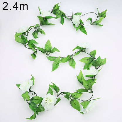 90cm Artificial Vine Plants Hanging Ivy Green Leaves Garland Radish Seaweed Grape Fake Flowers Home Garden Wall Party Decoration