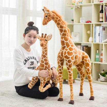 50-120cm Giant Real Life Giraffe Plush Toys High Quality Stuffed Animals Dolls Soft Kids Children Baby Birthday Gift Room Decor