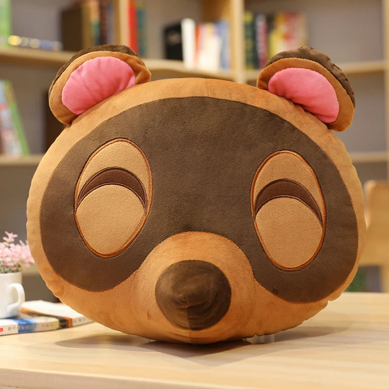 Animal Crossing Plush Toys Tom Nook Stuffed Animal Pillow Plushies Cute Kawaii Soft Doll Raccoon Face For Children Kids Gift