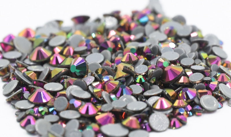SS6-SS30 40Colors Crystal AB Better DMC Hot Fix Rhinestones,Glass Strass Hotfix Iron On Rhinestones Sewing & Fabric Decorations