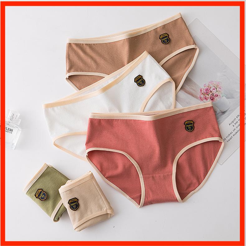 5Pcs/Set Red Cotton Underwear For Women Female Apple Print Panties Breathable Girl Cute Briefs Japanese Shorts Lingerie