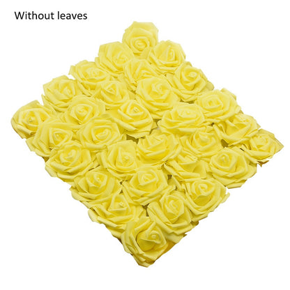 10/20/30 Heads 8CM Artificial PE Foam Rose Flowers Bride Bouquet Flower For Wedding Party Decorative Scrapbooking DIY Flower