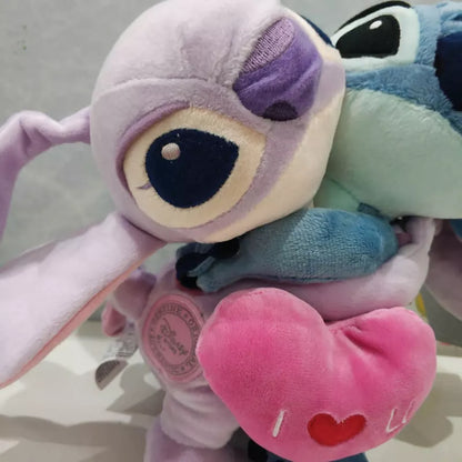 20cm Lilo And Stitch Plush Toys Holding love Stitch Angel Stuffed Soft doll For Couple girlfriend gifts