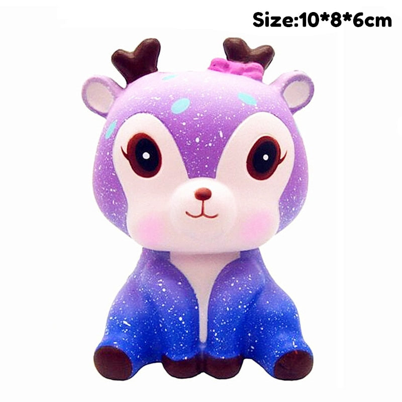 Kawaii Cartoon Galaxy Cute Deer Squishy cat jumbo Toys Slow Rising Cream Scented Squeeze Toys Novelty Gift For Children Gifts