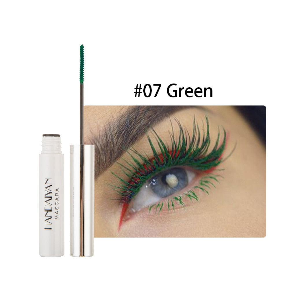 Color Mascara Waterproof Fast Dry Eyelashes Curling Lengthening Makeup Eye Lashes Blue Green Red Purple Black White Ink Mascara