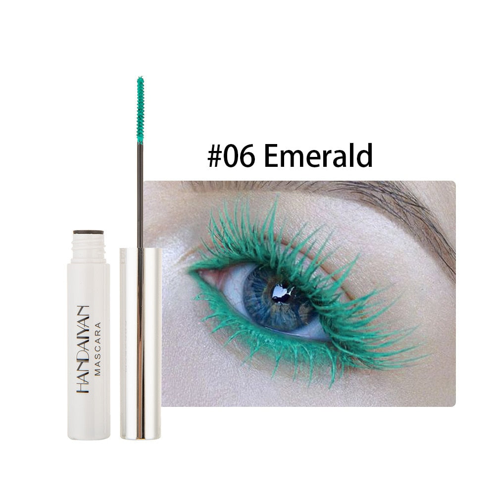 Color Mascara Waterproof Fast Dry Eyelashes Curling Lengthening Makeup Eye Lashes Blue Green Red Purple Black White Ink Mascara