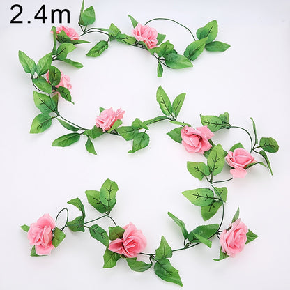 90cm Artificial Vine Plants Hanging Ivy Green Leaves Garland Radish Seaweed Grape Fake Flowers Home Garden Wall Party Decoration