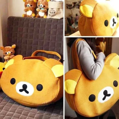 Anime San-X Rilakkuma Cute Big Bag Handbag Shoulder Bag plush relax brown bear