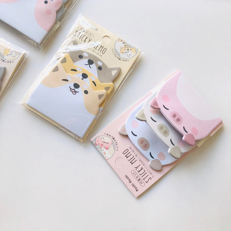 45 Sheets/Pack Kawaii Penguin Pig Bear Cat Memo Pads Student Stationery School Office Supply