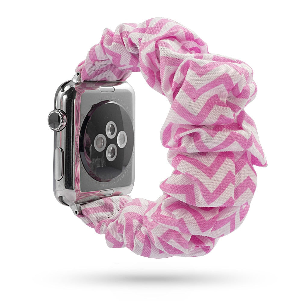 Scrunchie Elastic Watch Straps Watchband for Apple Watch Band Series 7 6 5 4 38mm 40mm 42mm 44mm for iwatch 45/41mm Bracelet