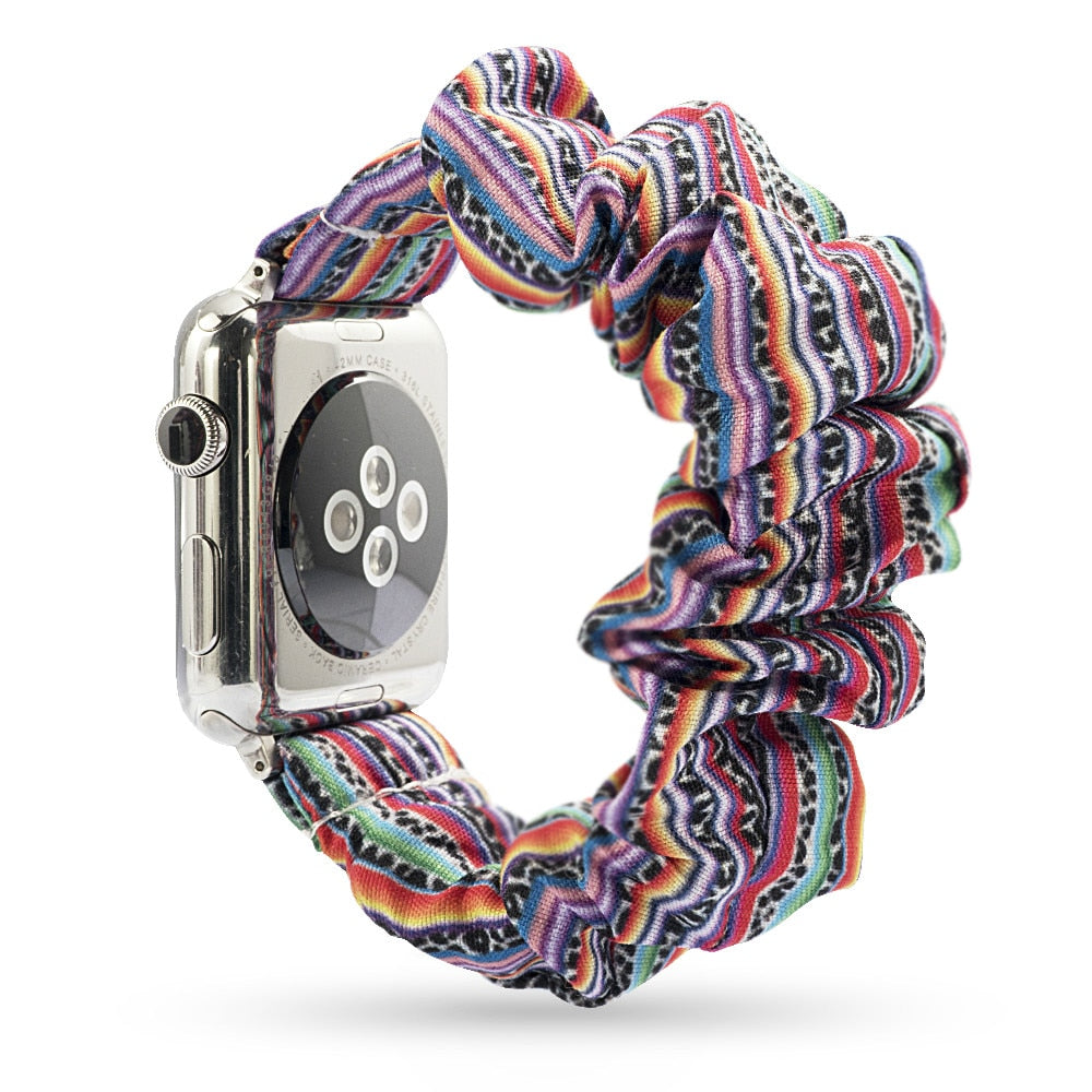 Scrunchie Elastic Watch Straps Watchband for Apple Watch Band Series 7 6 5 4 38mm 40mm 42mm 44mm for iwatch 45/41mm Bracelet