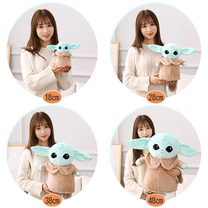 18-48cm Disney Yoda Baby Plush Toy Master Aliens Stuffed Anime Cartoon Baby Dolls Fill Toy Kawaii Gift Decorations Key Chain