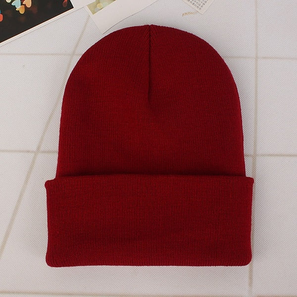 Winter Hats for Woman New Beanies Knitted Fluorescent Cute Hat Girls Autumn Female Beanie Caps Warmer Bonnet Ladies Casual Cap